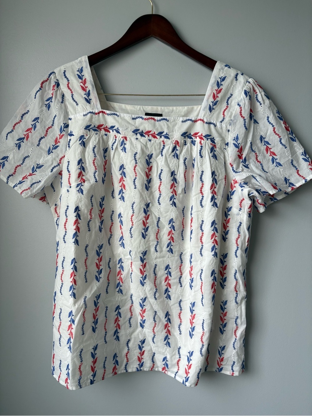 Talbots women’s XL new square neck Americana shirt size XL